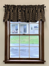 THE WESTBURY VALANCE BLUE/TAN 72"X15.5"